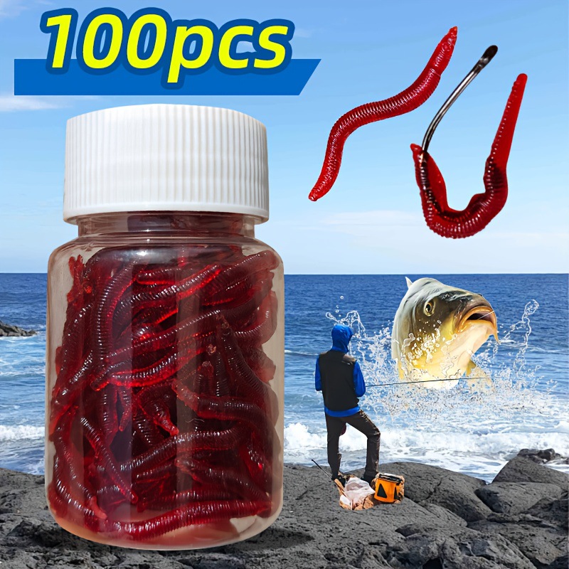 Krill Oil Supplement - DUODUOYU 100 Stück Lebensechte Fischköder mit