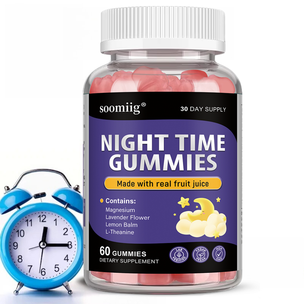 Multivitamin Gummy Adult - Nachtzeit-Schlaf-Gummibärchen - Angereichert mit Vitamin B6