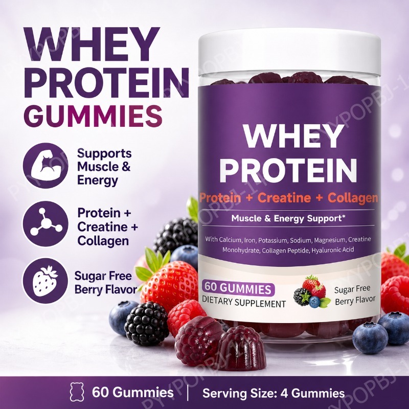 Fitness Nutrition Energy - Protein-Gummibärchen mit Molkenprotein, Kreatin und Kollagen,