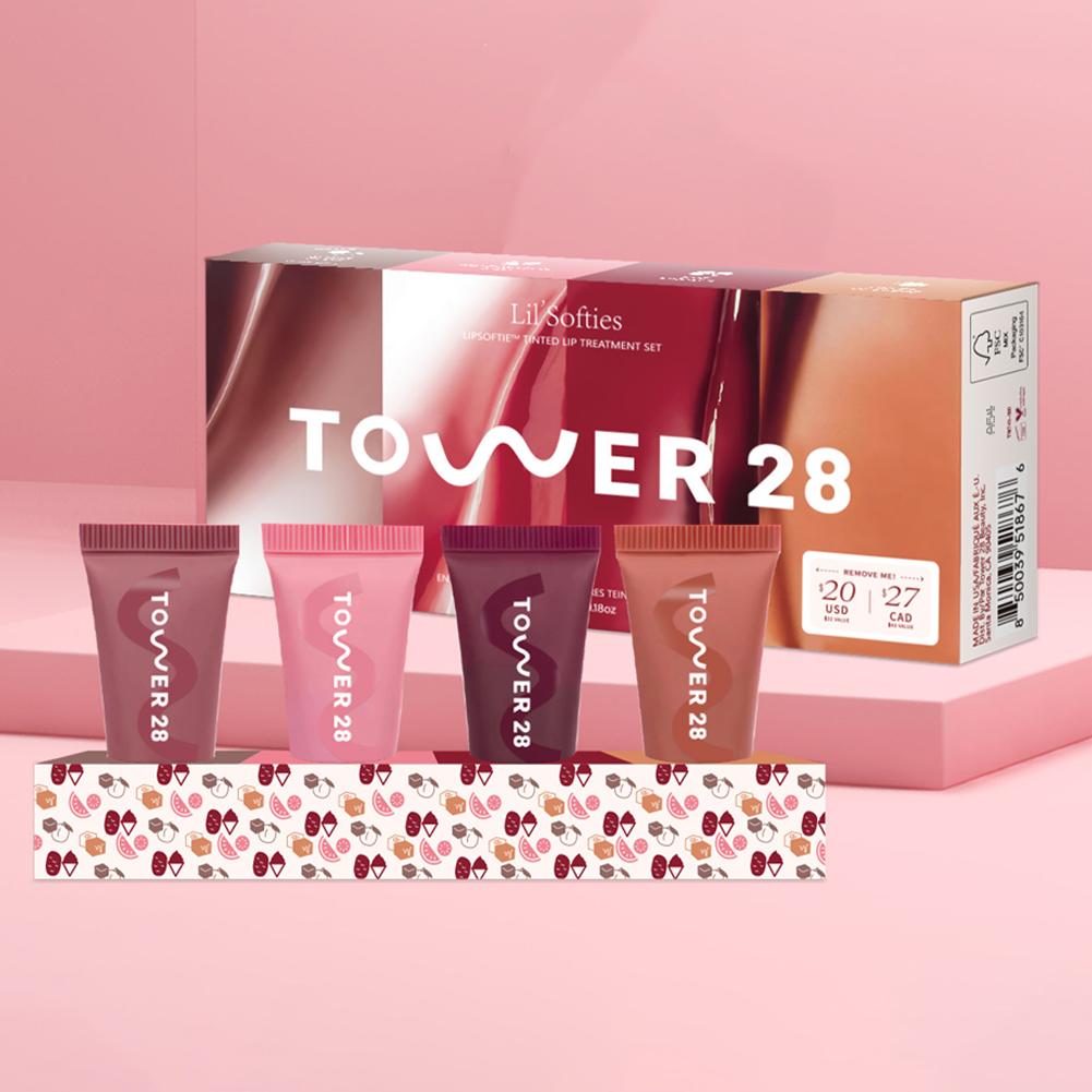 X Nutrition - Feuchtigkeitsspendendes, getöntes Lippenpflegeset, 4 Farben x