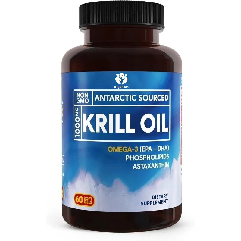 Krill Oil Supplement - Nahrungsergänzungsmittel für antarktische Krillöl 1000 mg