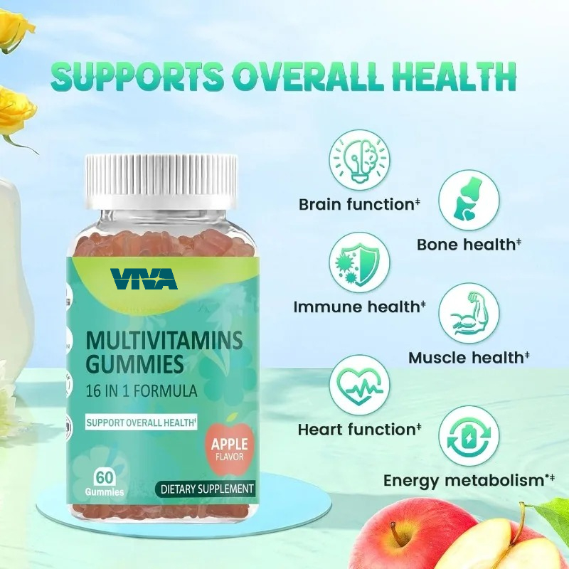 Multivitamin Gummy Adult - 16-in-1-Multi-Vitamin-Gummis, essentielle Vitamine und Mineralien, umfassende