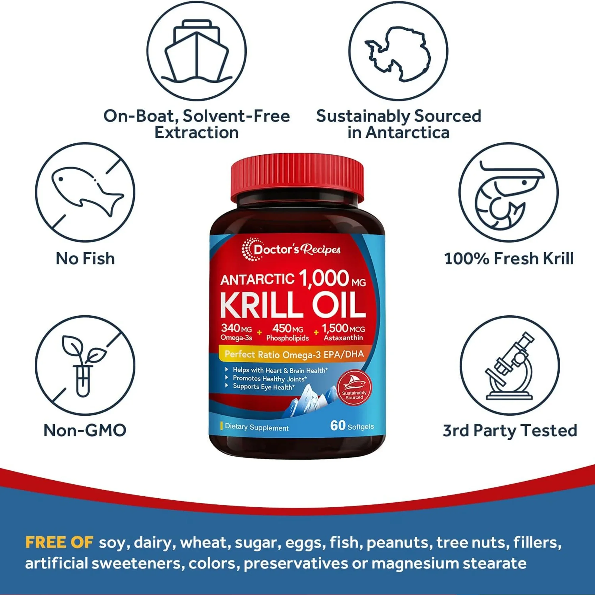 Antarktisches Krillöl-Ergänzun – Krill Oil Supplement Bewertung und Preis