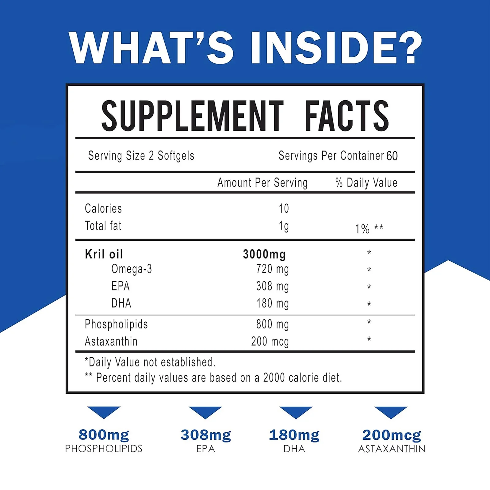 Antarktisches Krillöl 3000 mg  – Krill Oil Supplement Bewertung und Preis