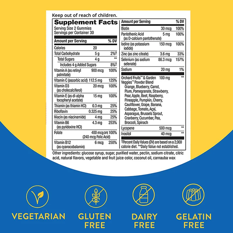 Multivitamin-Gummis für Männer – Multivitamin Gummy Adult Bewertung und Preis