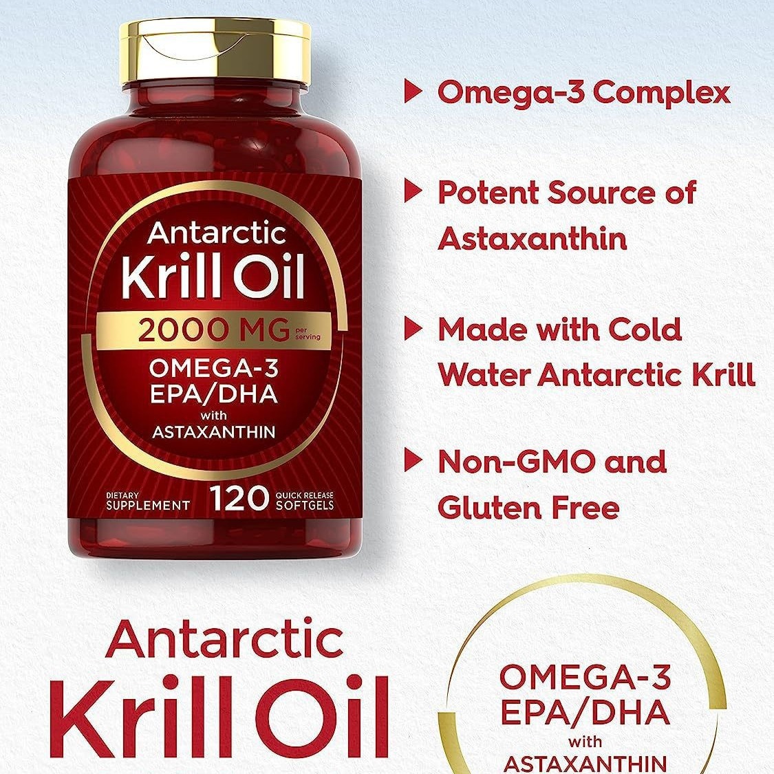Krillöl-Weichkapseln ergänzen  – Krill Oil Supplement Bewertung und Preis
